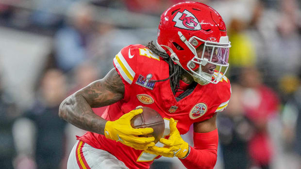 Former SMU receiver Rashee Rice in Super Bowl against 49ers